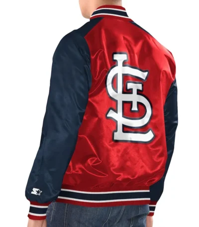 Red-Navy St. Louis Cardinals Renegade Varsity Satin Jacket