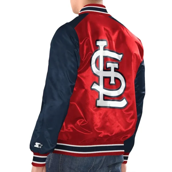 Red-Navy St. Louis Cardinals Renegade Varsity Satin Jacket