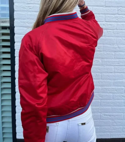 Red Philadelphia 76ers Bomber Jacket