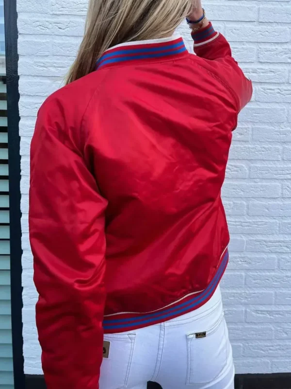 Red Philadelphia 76ers Bomber Jacket