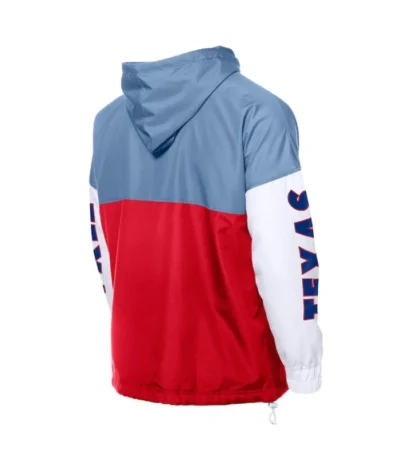 Texas Rangers Color Block Windbreaker Hoodie