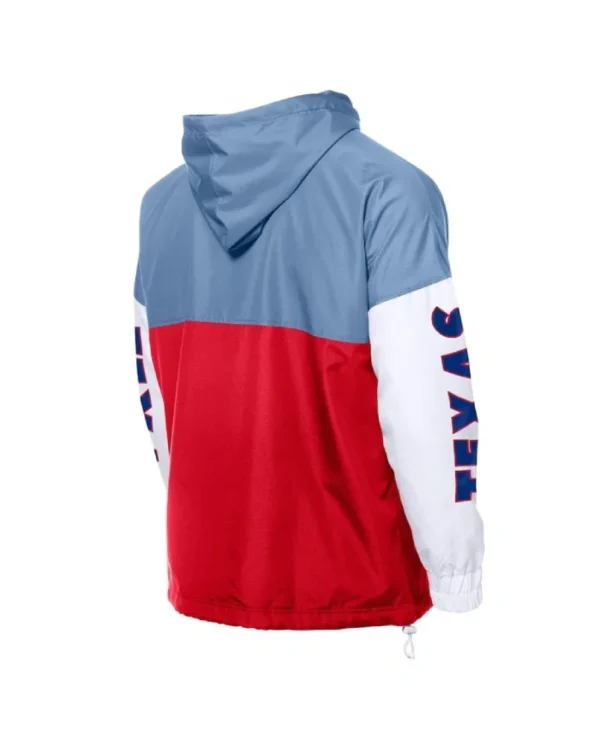 Texas Rangers Color Block Windbreaker Hoodie