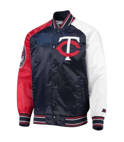 Reliever Minnesota Twins Navy Satin Jacket