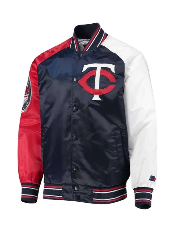 Reliever Minnesota Twins Navy Satin Jacket