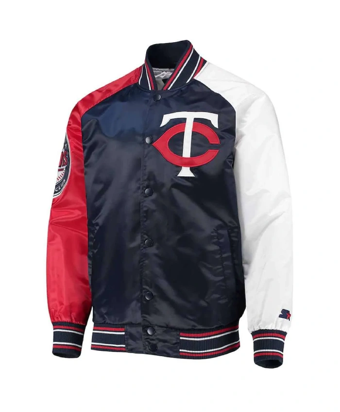 Reliever Minnesota Twins Navy Satin Jacket Reliever Minnesota Twins Navy Satin Jacket