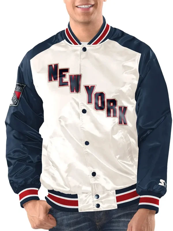 Renegade NY Rangers Navy and White Jacket