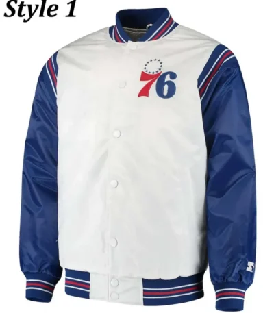 Renegade Philadelphia 76ers Full-Snap Satin Jacket