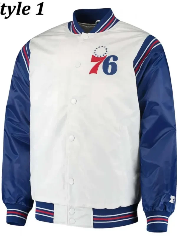 Renegade Philadelphia 76ers Full-Snap Satin Jacket