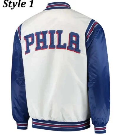 Renegade Philadelphia 76ers Full-Snap Satin Jacket