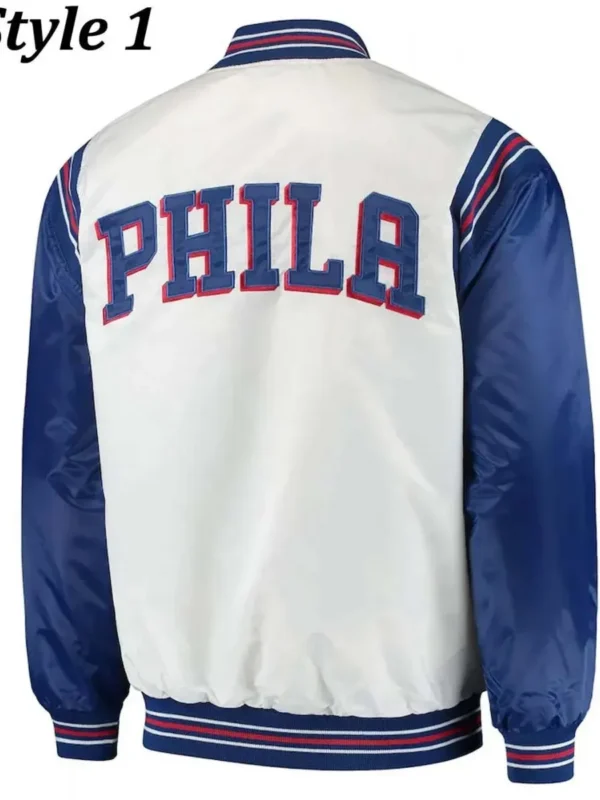 Renegade Philadelphia 76ers Full-Snap Satin Jacket