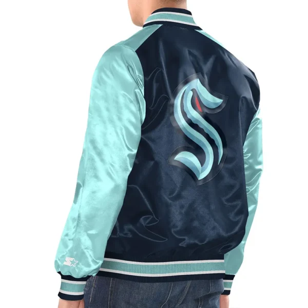 Renegade Seattle Kraken Navy and Bright Blue Jacket