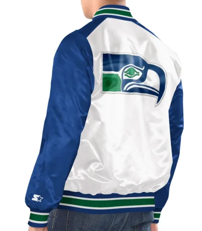Renegade Seattle Seahawks Blue and White Jacket