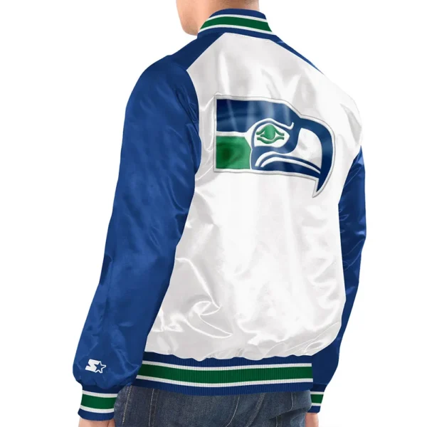 Renegade Seattle Seahawks Blue and White Jacket