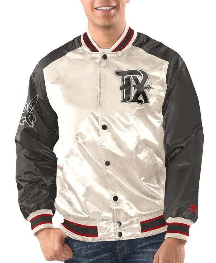 Renegade Texas Rangers White and Black Jacket Renegade Texas Rangers White and Black Jacket