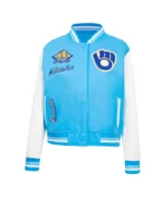 Retro Classic Rib Milwaukee Brewers Varsity Jacket