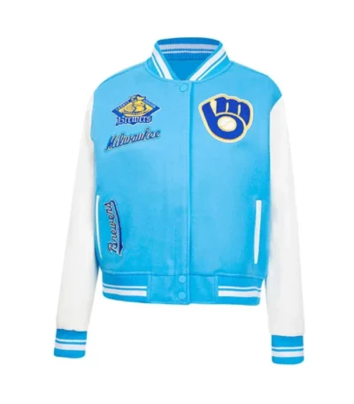 Retro Classic Rib Milwaukee Brewers Varsity Jacket