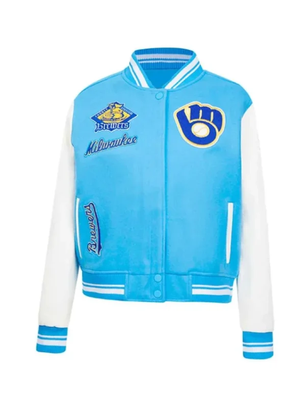 Retro Classic Rib Milwaukee Brewers Varsity Jacket