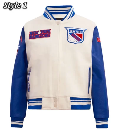 Retro Classic Rib New York Rangers Varsity Jacket