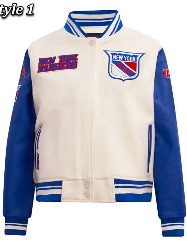 Retro Classic Rib New York Rangers Varsity Jacket