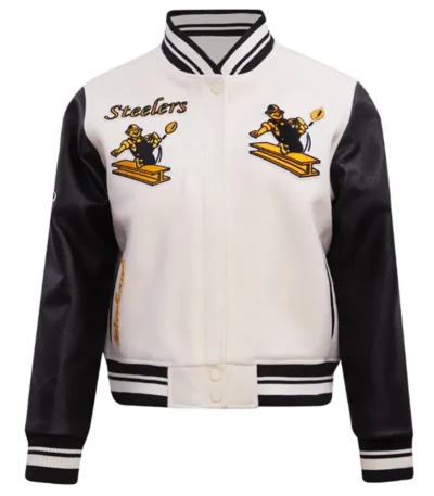 Retro Classic Rib Pittsburgh Steelers Varsity Jacket
