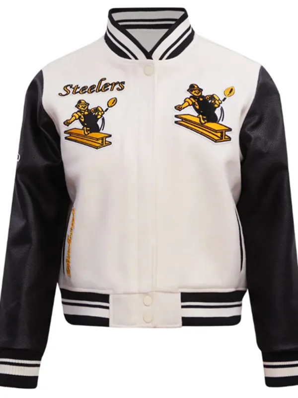 Retro Classic Rib Pittsburgh Steelers Varsity Jacket