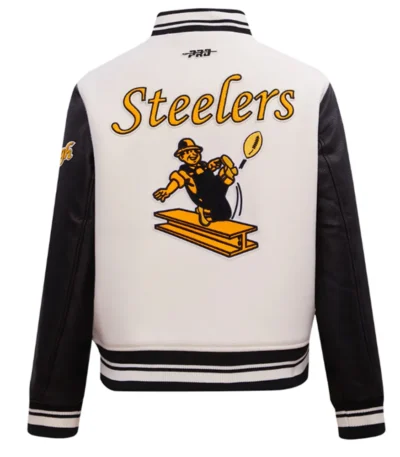 Retro Classic Rib Pittsburgh Steelers Varsity Jacket