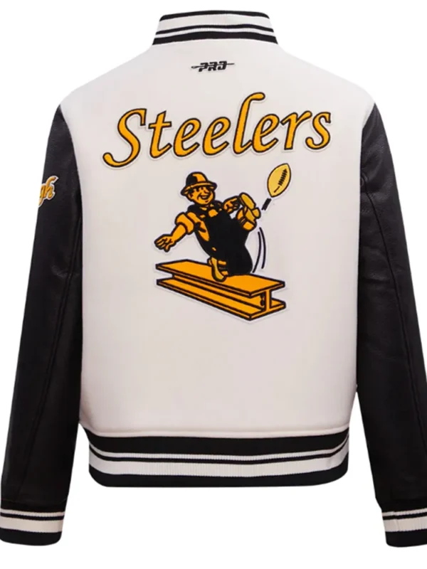 Retro Classic Rib Pittsburgh Steelers Varsity Jacket