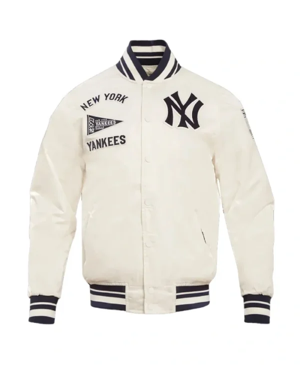 Retro New York Yankees Classic Rib Satin Jacket