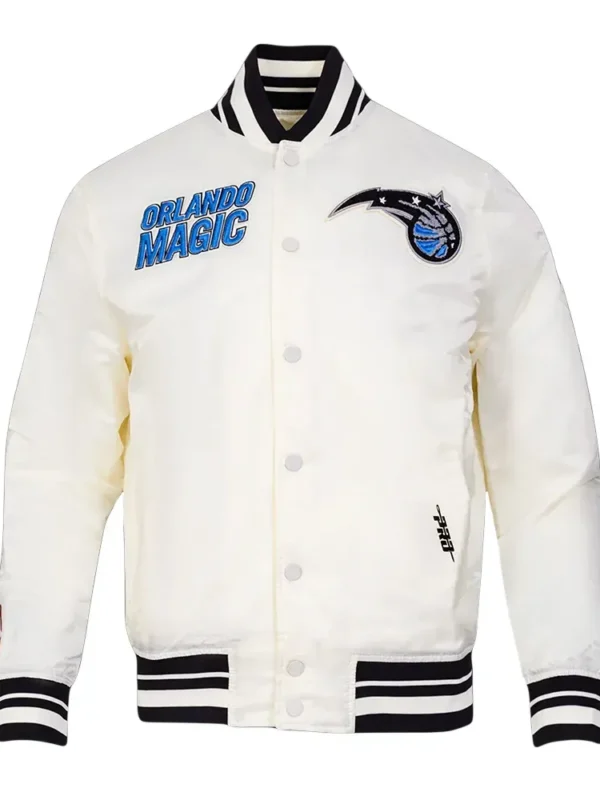 Retro Orlando Magic Classic Rib Satin Jacket