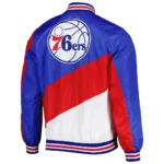 Ripstop Philadelphia 76ers Royal and Red Jacket