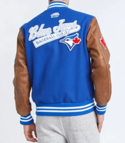 Toronto Blue Jays Varsity Blue and Brown Jacket