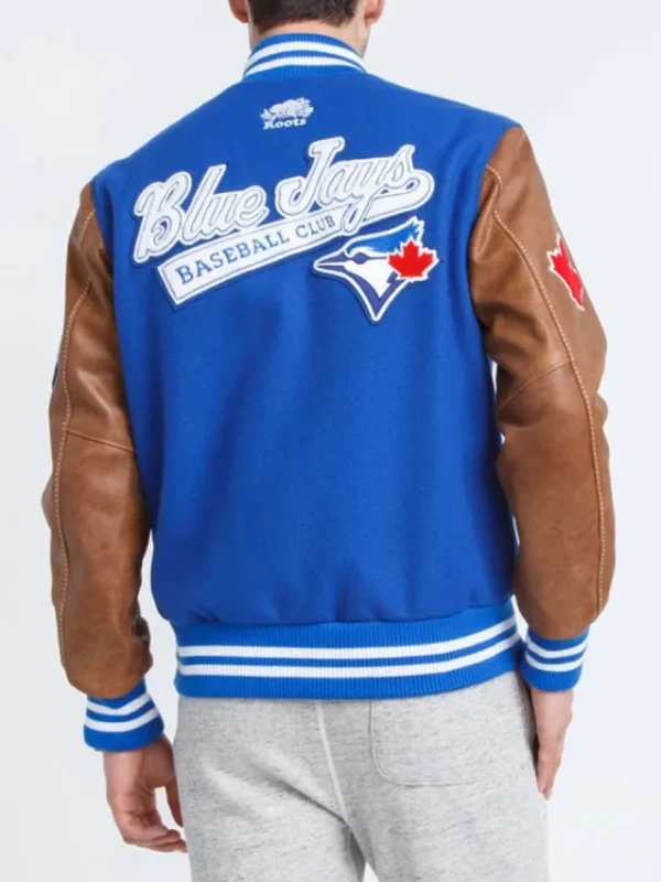 Toronto Blue Jays Varsity Blue and Brown Jacket