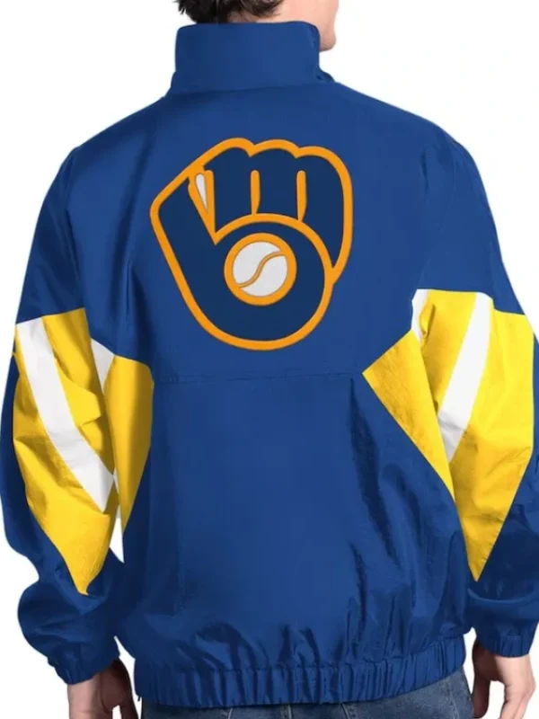 Milwaukee Brewers Cooperstown Chief Royal Pullover Jacket