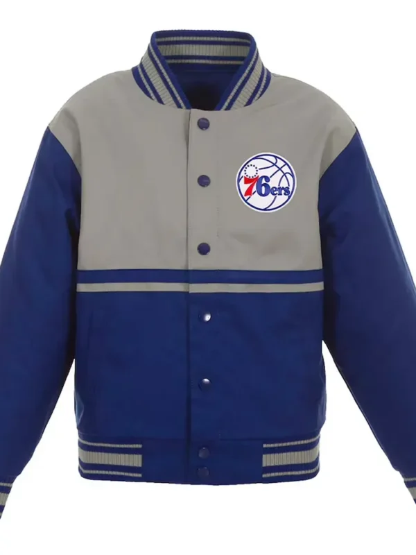 Royal/Gray Philadelphia 76ers Youth Jacket