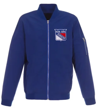 Royal NY Rangers Lightweight Nylon Bomber Jacket