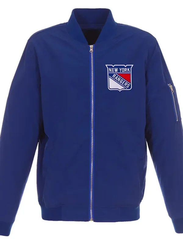 Royal NY Rangers Lightweight Nylon Bomber Jacket