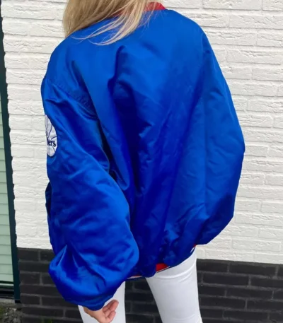 Royal Philadelphia 76ers Bomber Jacket