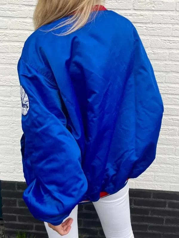 Royal Philadelphia 76ers Bomber Jacket