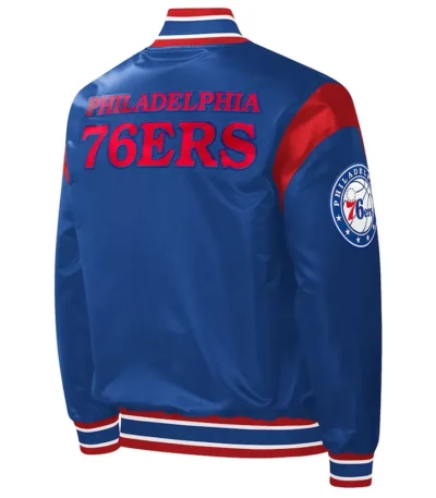 Royal Philadelphia 76ers Force Play Satin Jacket