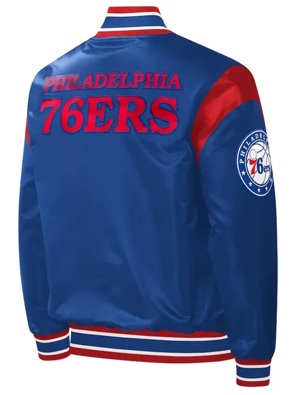 Royal Philadelphia 76ers Force Play Satin Jacket