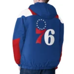 Royal/Red Philadelphia 76ers Charger Half-Zip Pullover Jacket