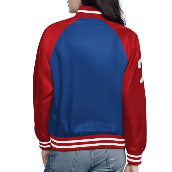 Royal-Red Philadelphia Phillies Home Run Varsity Satin Jacket