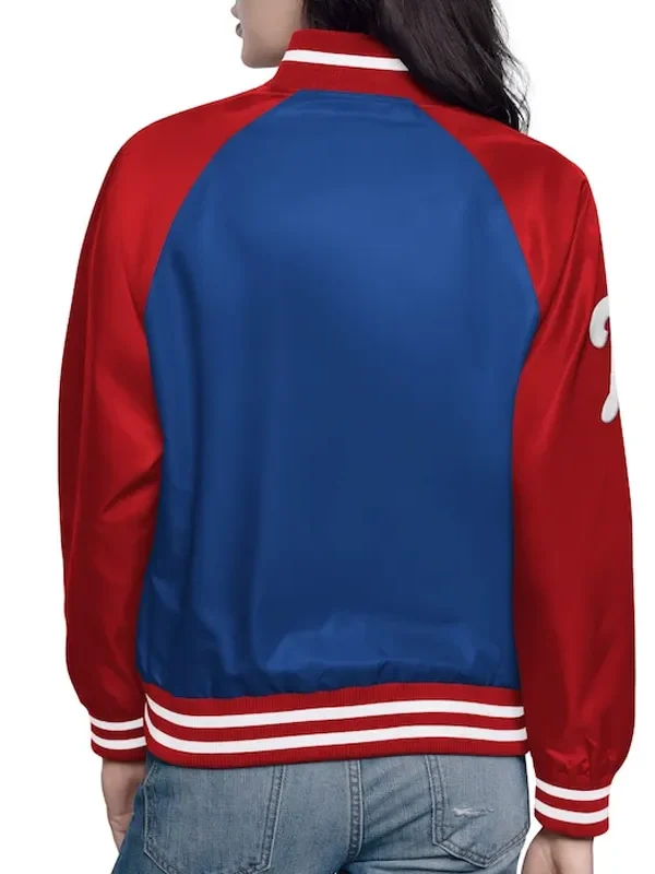 Royal-Red Philadelphia Phillies Home Run Varsity Satin Jacket