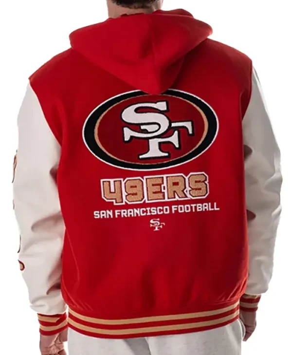 SF 49ers Hooded Varsity Jacket