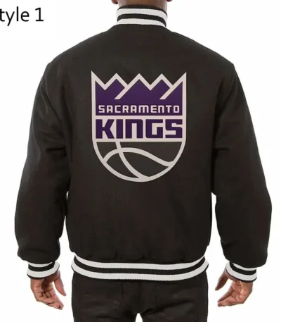 Sacramento Kings Black All Varsity Wool Jacket