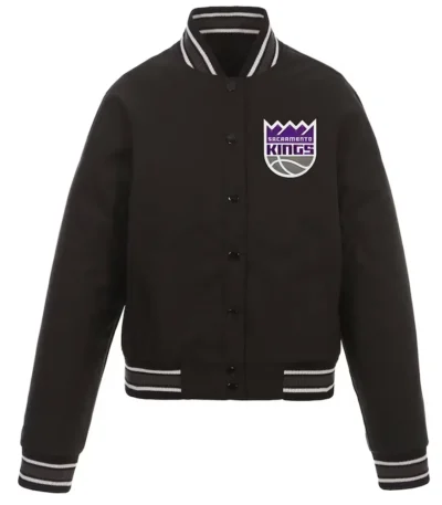 Sacramento Kings Black Poly Twill Jacket