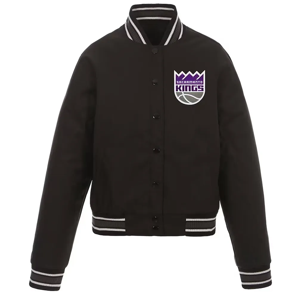Sacramento Kings Black Poly Twill Jacket Sacramento Kings Black Poly Twill Jacket