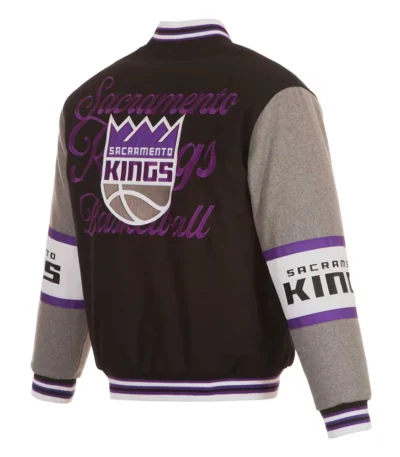Sacramento Kings Black and Gray Varsity Wool Jacket