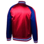 Sacramento Kings Colorblock Red and Blue Satin Jacket
