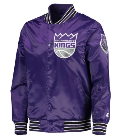 Sacramento Kings Diamond Classic Bomber Purple Jacket